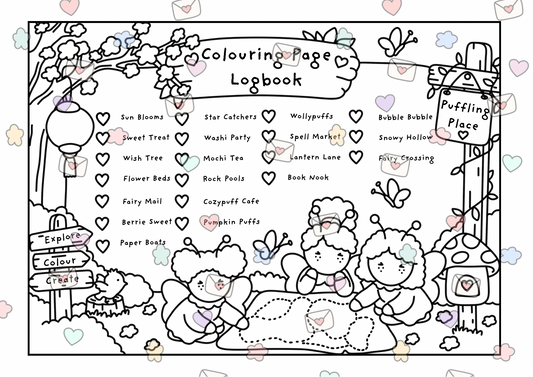The Pufflings Vol.1 DIGITAL Book (BLACK LINES)