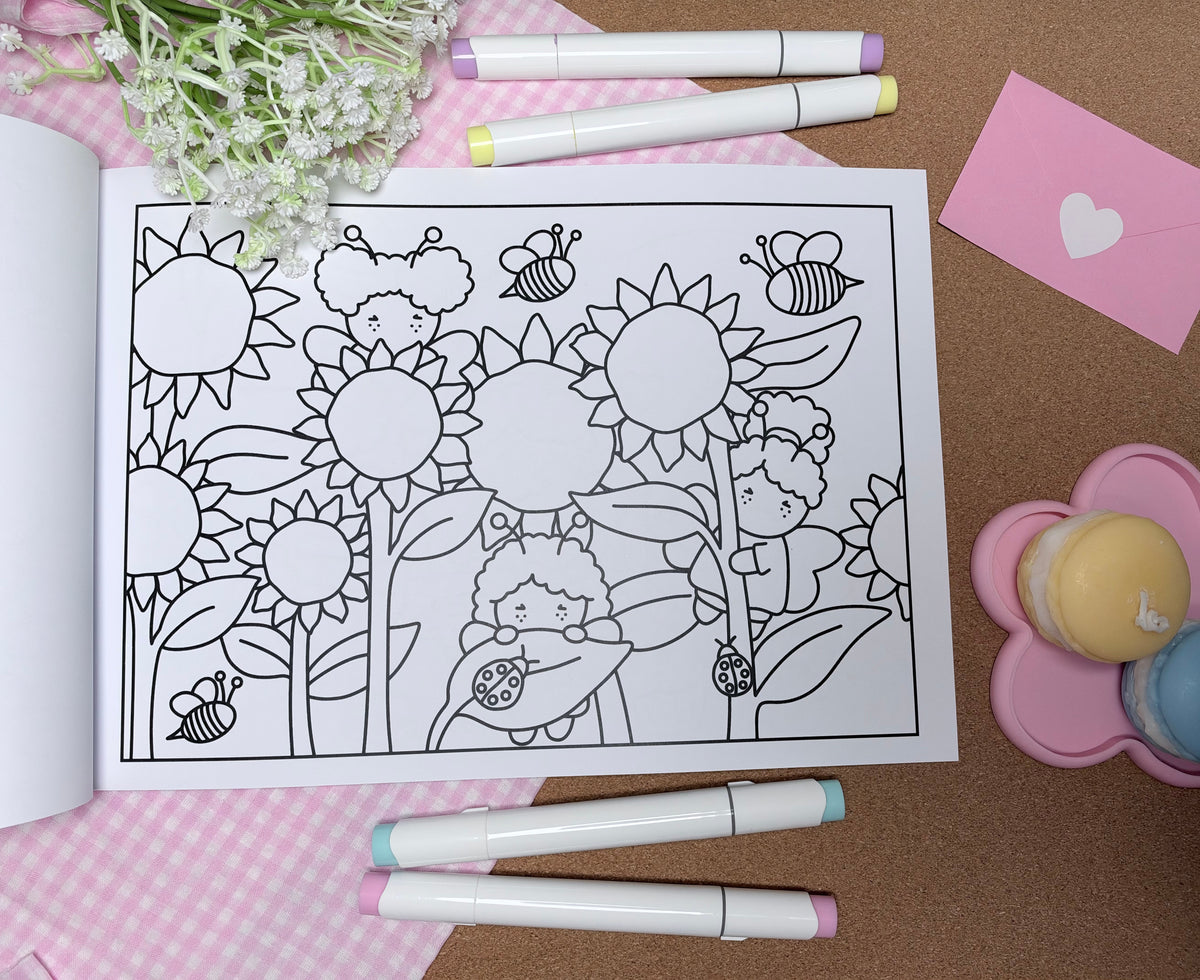 The Pufflings Vol.1 Cardstock Book. (Black Lines)