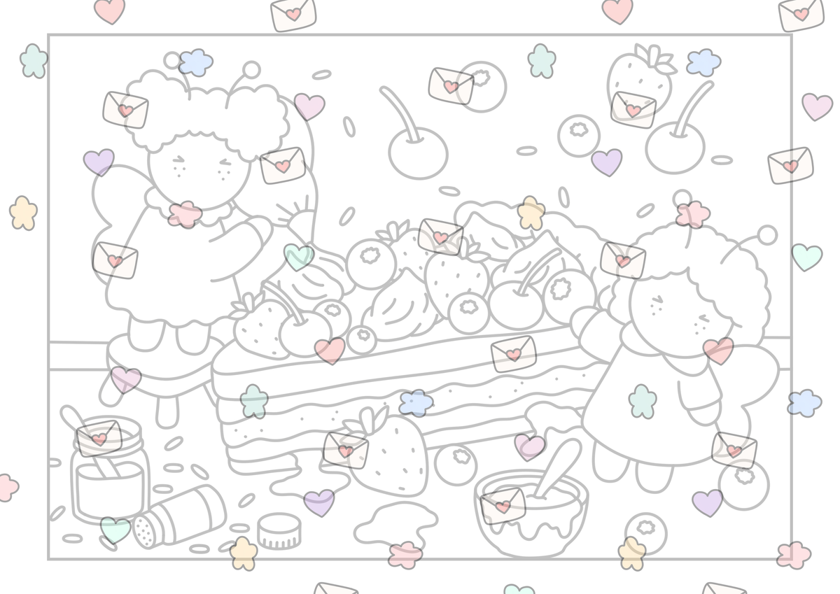 The Pufflings Vol.1 Cardstock Book. (LIGHT Grey Lines)