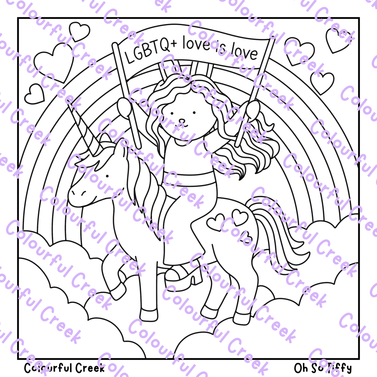 🌈✨ FREE PRIDE MONTH COLOURING PAGE ✨🌈