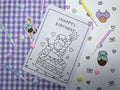 Puffling Birthday card and sticker