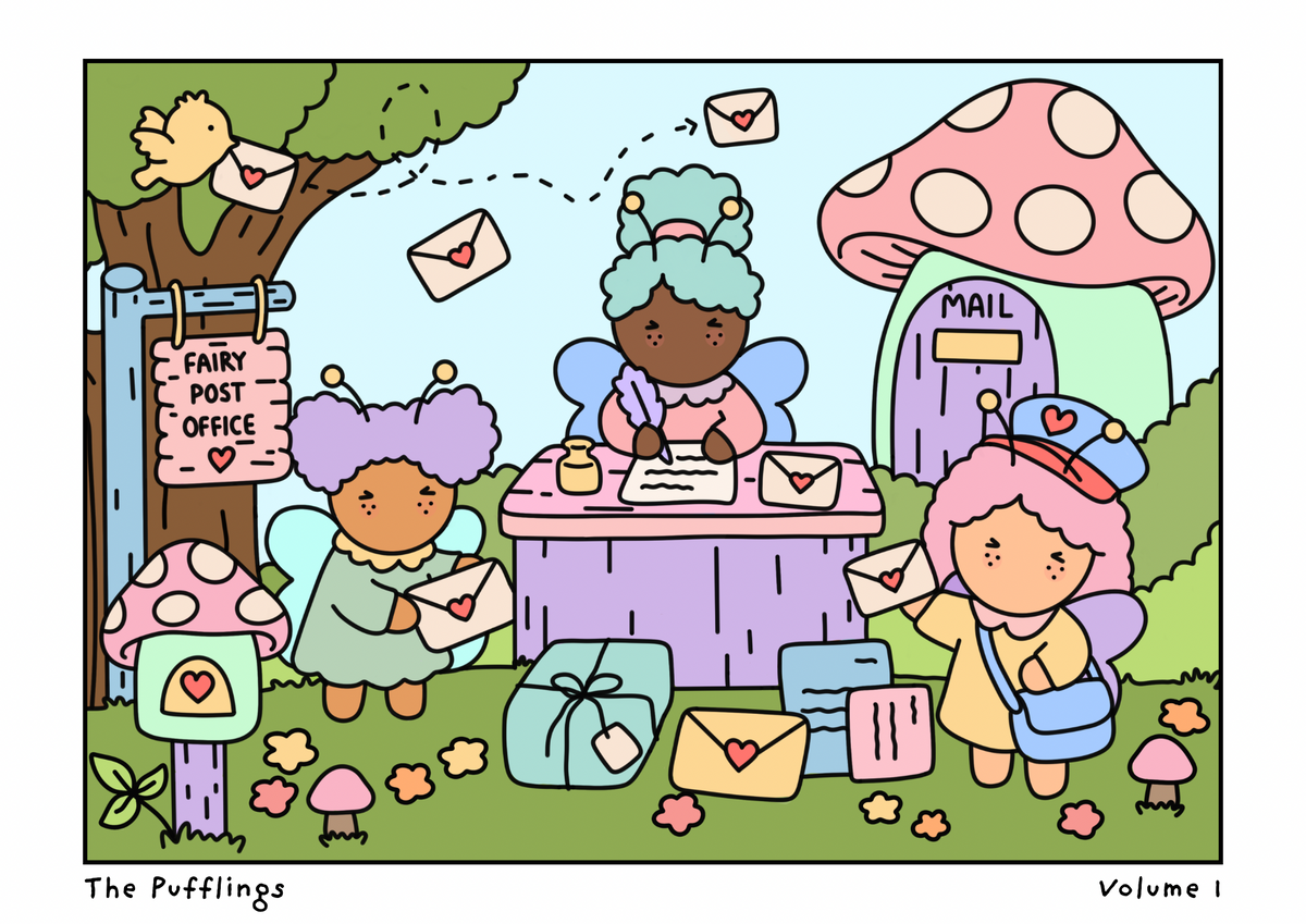 The Pufflings Vol.1 DIGITAL Book (BLACK LINES)